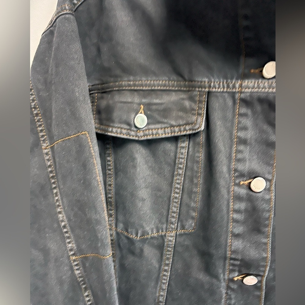 BA&SH Women’s Black Denim Boyfriend Jean Jacket - Size 2 - Picture 10 of 11